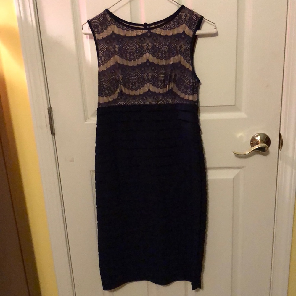 Navy lace dress